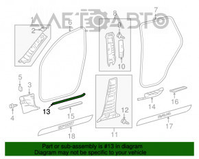 Накладка порога передняя левая Toyota Rav4 06-12