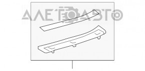 Capacul pragului din spate dreapta exterior pentru Lexus ES300h ES350 13-18 crom, uzat