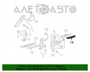 Capacul pragului din spate dreapta exterior pentru Lexus GX470 03-09 crom