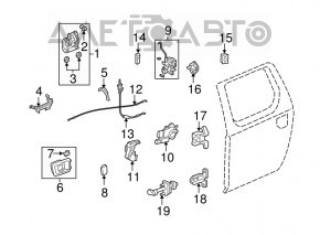 Петля двери нижняя задняя правая Acura MDX 07-13