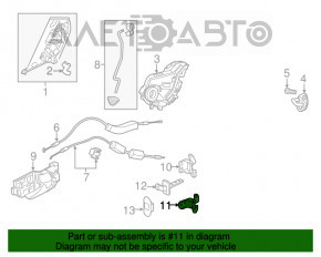 Buclele ușii din partea de jos, spate, dreapta pentru Honda HR-V 16-22.