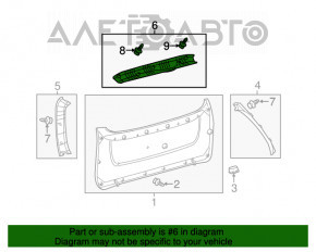 Capacul portbagajului superior al usii Toyota Sienna 11-20 bej