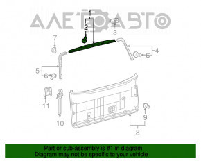 Capac portbagaj superior Toyota Sequoia 08-16 negru, zgârieturi