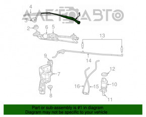 Поводок дворника левый Jeep Patriot 11-17