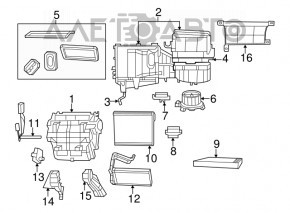 Корпус печки голый Jeep Compass 11-16