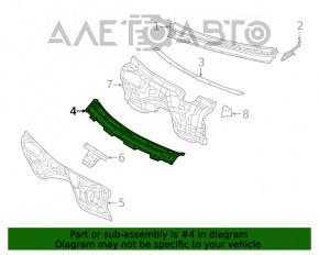 Поддон дворников металл Jeep Grand Cherokee WK2 11-21