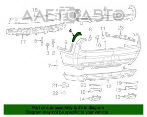 Suportul pentru bara spate, partea dreapta, Dodge Challenger 09-