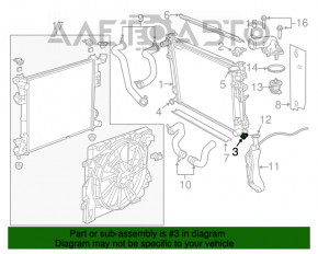 Suportul radiatorului de răcire cu apă stânga jos Dodge Grand Caravan 11-20