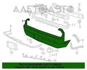 Бампер задний голый Dodge Challenger 09-14