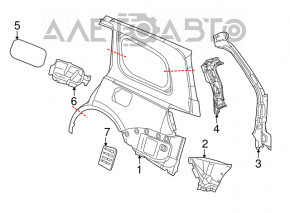 Корпус лючка бензобака Jeep Grand Cherokee WK2 11-13