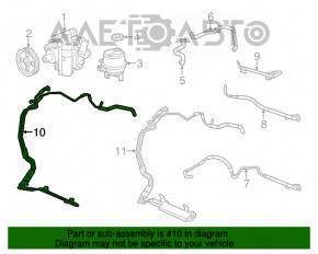 Furtun de presiune înaltă pentru direcția asistată a mașinii Dodge Journey 11- 2.4, lungime mare