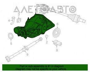 Diferențialul spate reductor Jeep Grand Cherokee WK2 14-21 RWD 3.6 111k