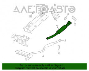 Tubul de admisie cu catalizator pentru Jeep Compass 11-16 2.0, 2.4 tip 1.