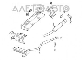 Tubul de admisie cu catalizator pentru Jeep Compass 11-16 2.0, 2.4 tip 1.