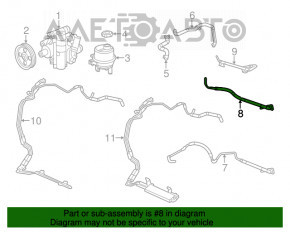 Furtun de presiune înaltă pentru direcția asistată a mașinii Dodge Journey 11- 3.6