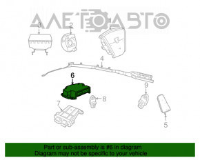 Modulul computerizat al airbag-urilor SRS pentru pernele de siguranță Jeep Compass 11-16