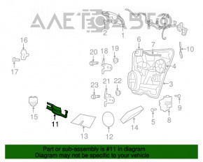 Mecanismul manetei ușii din spate dreapta a Dodge Journey 11-