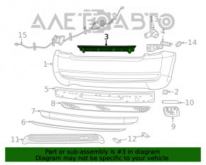 Suportul central al barei spate Fiat 500 12-19