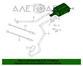 Canistra cu absorbant de carbon Fiat 500 12-19