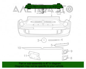 Amplificatorul de bara fata Fiat 500 12-19