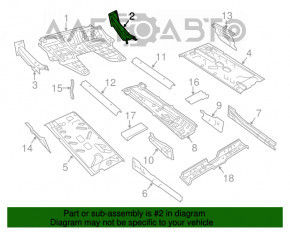 Amplificator subwoofer dreapta Fiat 500 12-19