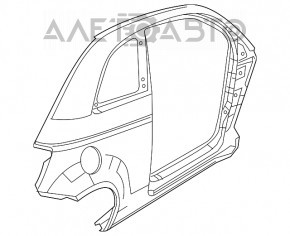 Aripa spate dreapta Fiat 500 12-19