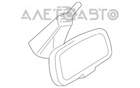 Oglindă interioară pentru Fiat 500 12-13, gri, goală