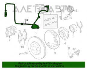 Senzor ABS față dreapta Fiat 500 12-19