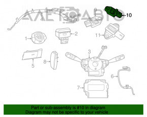 Senzor airbag spate stânga Fiat 500 12-19