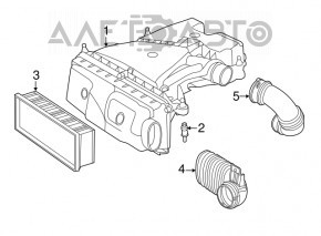 Корпус воздушного фильтра Fiat 500 12-17