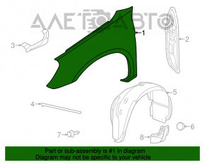 Aripa dreapta fata Chrysler 200 11-14 gri PDM