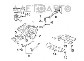 Топливный бак Chrysler 200 11-14 2.4 без pzev