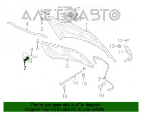 Замок капота Jeep Compass 11-16 с датчиком