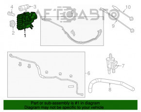 Canistra cu absorbant de carbon Chrysler 200 15-17 asamblată