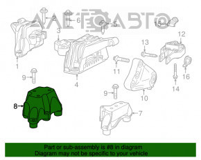 Suportul motorului stâng pentru perna Dodge Dart 13-16 2.4 automat