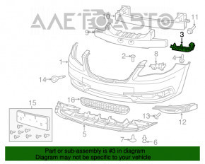 Suportul de bara fata stanga Chrysler 200 11-14