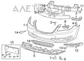 Grila bara dreapta Chrysler 200 11-14 crom sub PTF