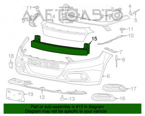 Amplificatorul pentru bara de protecție față Dodge Dart 13-16