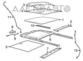 Geamul panoramic al Jeep Grand Cherokee WK2 11-21