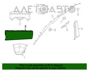 Airbag-ul de genunchi pentru șoferul din partea stângă a Dodge Journey 11-