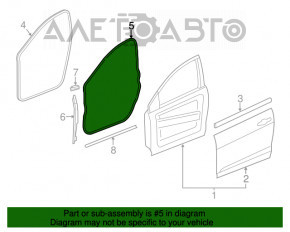 Garnitură de etanșare a ușii din față dreapta pentru Dodge Dart 13-16