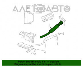 Tubul de admisie cu catalizator pentru Chrysler 200 11-14 2.4 6-viteze, fără PZEV