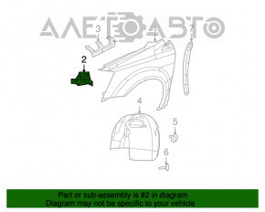 Suportul pentru bara de protecție față aripa dreapta Dodge Grand Caravan 11-20