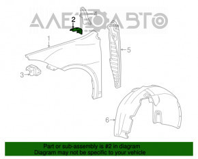 Suport aripi dreapta față Dodge Dart 13-16, superior