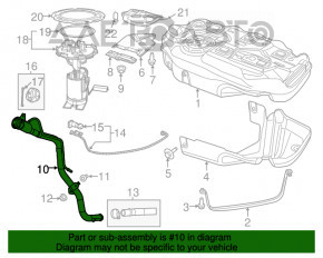 Gâtul de umplere a rezervorului de combustibil pentru Dodge Dart 13-16 2.0 2.4