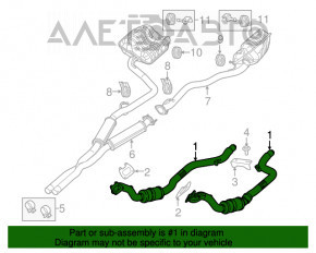 Tubul de admisie cu catalizator dreapta Chrysler 300 11- 3.6