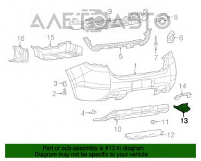 Capacul de evacuare stânga Dodge Dart 13-16