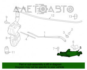 Matura trapezoidală cu motor pentru Fiat 500 12-19.