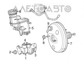 Главный тормозной цилиндр с бачком Fiat 500 12-17