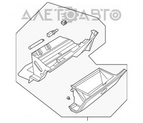 Перчаточный ящик, бардачок Nissan Murano z50 03-08 черный